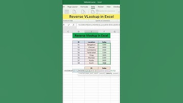 Reverse VLookup in Excel | Advanced Excel Formula #excel #exceltutorial #exceltips