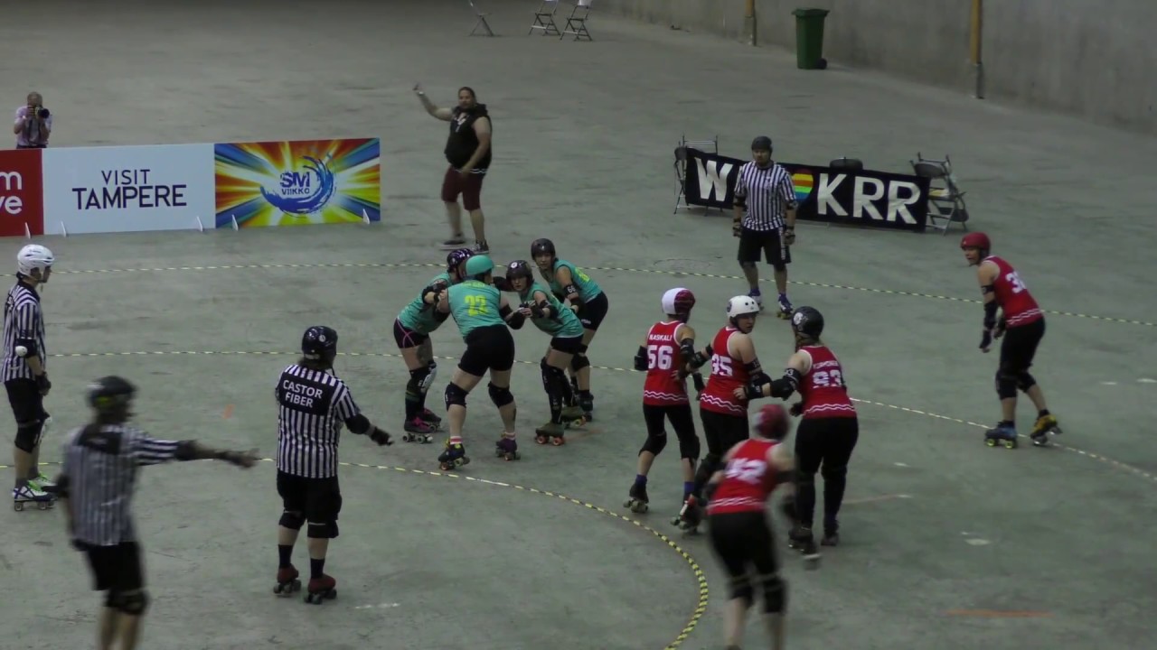 Roller Derby Suomi Cup 2017 finals Dirty River Roller Derby vs Tampere Roller Derby