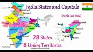 India States and Union Territories Names || States || Union Territories|| India Map