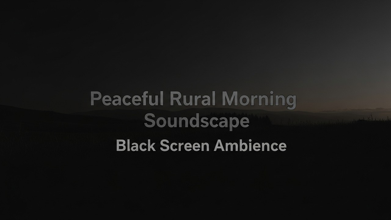 Peaceful Rural Morning Soundscape — Black Screen Ambience