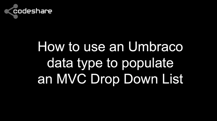 How to use an umbraco data type to populate an mvc drop down list