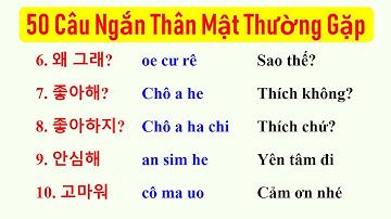 [Tập 27 - 5000 CÂU TIẾNG HÀN THÔNG DỤNG] 50 CÂU TIẾNG HÀN THÂN MẬT THƯỜNG GẶP (KHÔNG DÙNG KÍNH NGỮ)