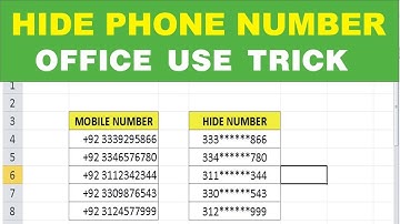 How to Hide Middle digits of phone number in excel |