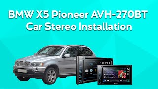 Car stereo installation on this BMW X5 with Pioneer in Los Angeles