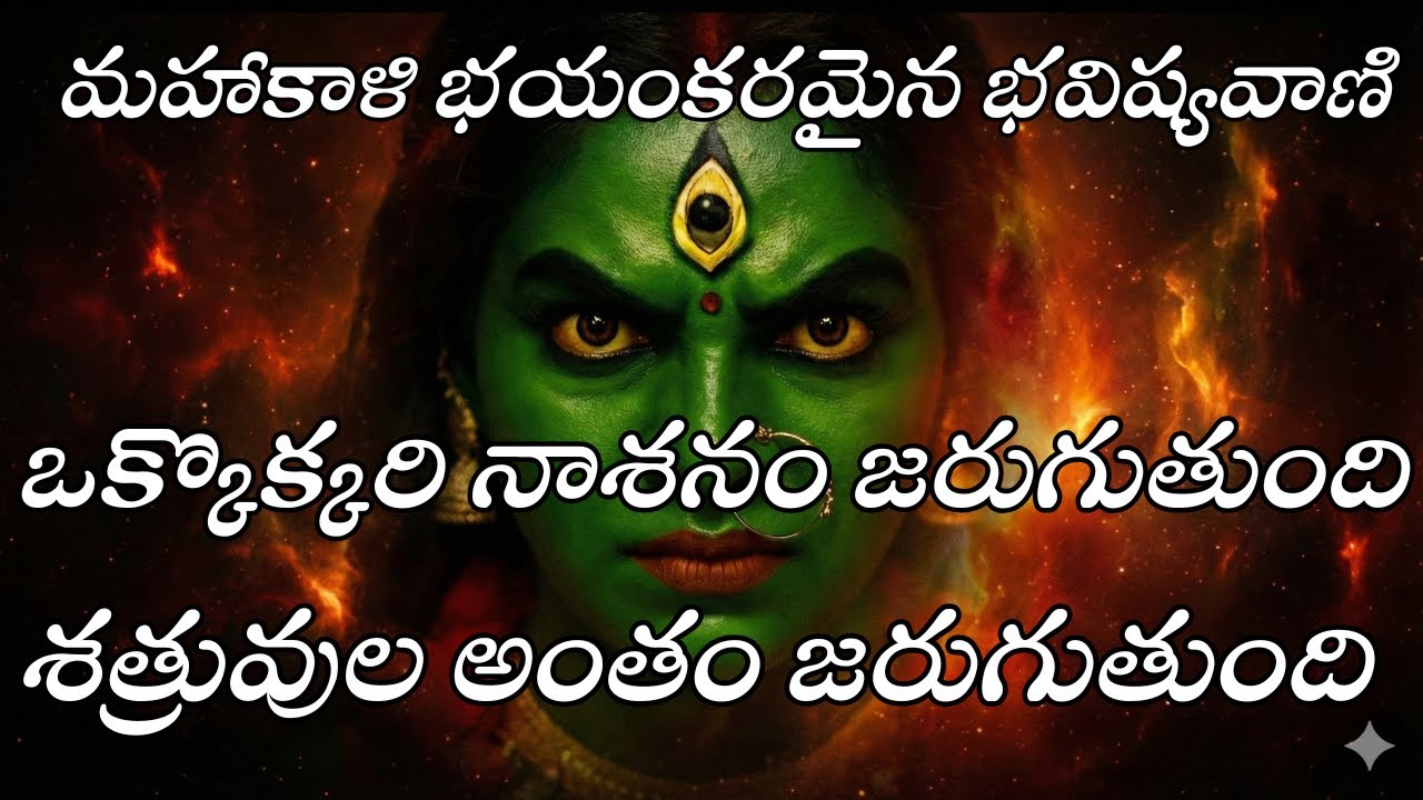 మహాకాళి భయంకరమైన భవిష్యవాణి ⚡ శత్రువులు నాశనం అవుతారు 🔥 Kali Maa Message Telugu | Divine Prediction