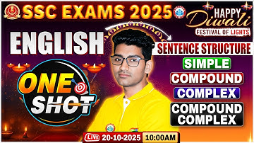 SSC CGL English One Shot 2025 | Sentence Structure | SSC CGL English Classes by Vipin Bhati Sir
