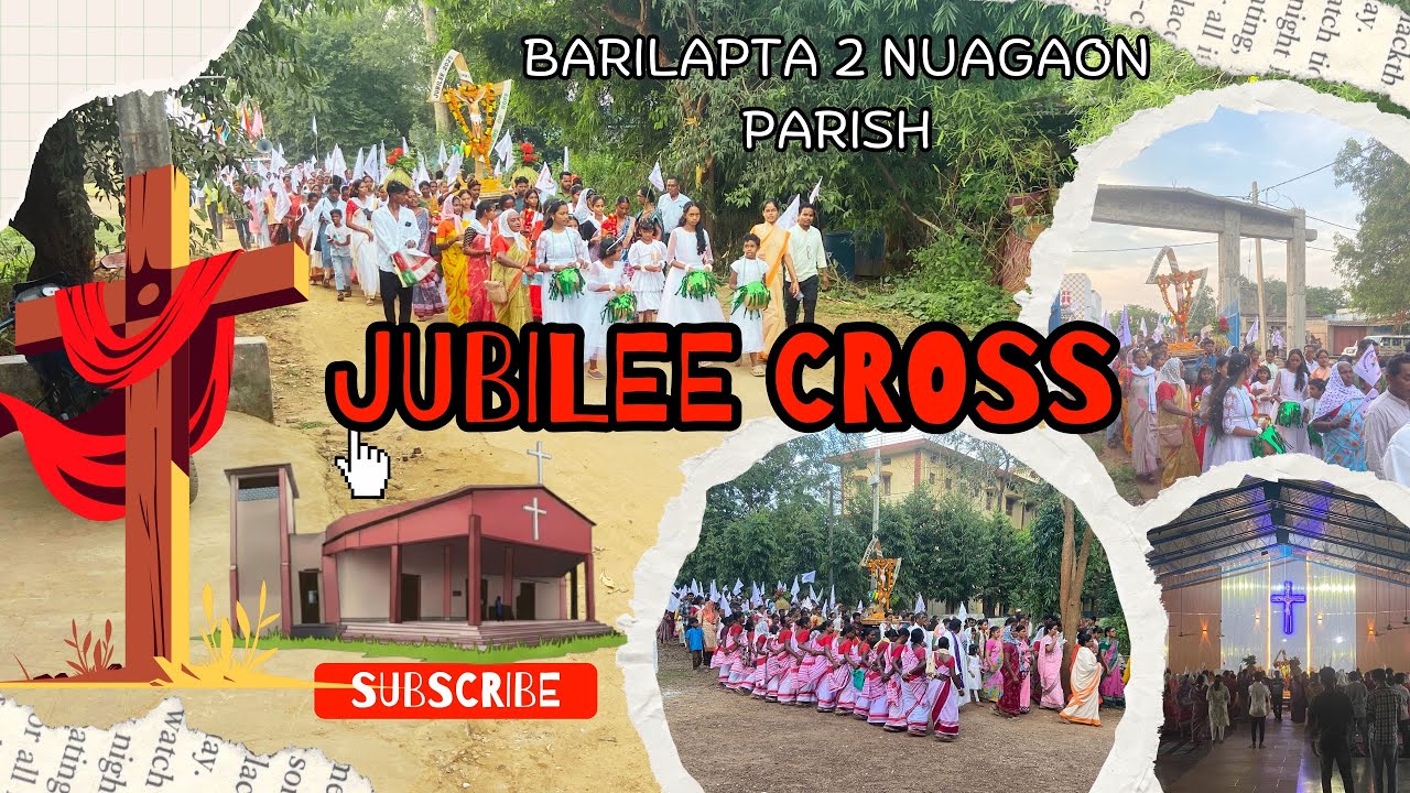 Jubilee cross ka Nuagaon Parish me  Grand Welcome  II Birmitrapur Deanery II Rourkela Diocese