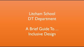 A brief guide to Inclusive Design