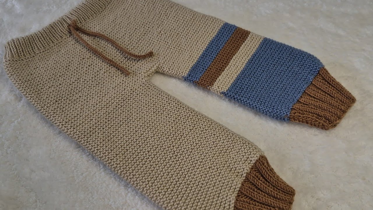 KOLAY İKİ YAŞ BEBEK PANTOLON YAPIMI ✅️ HAROŞA ÖRGÜ DİKİŞSİZ PANTOLON YAPIMI 