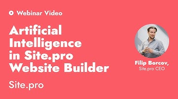 Site.pro Website Builder Webinar: Artificial Intelligence in Site.pro Website Builder