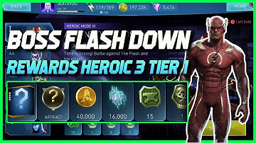 Injustice 2 Mobile | Boss Flash Down | Rewards | Advent Of Chaos Heroic 3 Tier 1