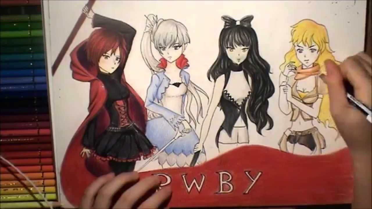 Drawling Rwby Team RWBY Drawing - Part 2 - YouTube