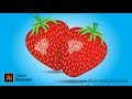 Illustrator how to design a strawberry Vector