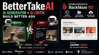 Bettertake Ai: (Ai Generator + Ai Critic) Build Better Ads Genblaze + Backblaze B2