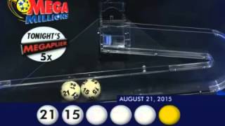 2015 08 21 Mega Millions Numbers and draw results
