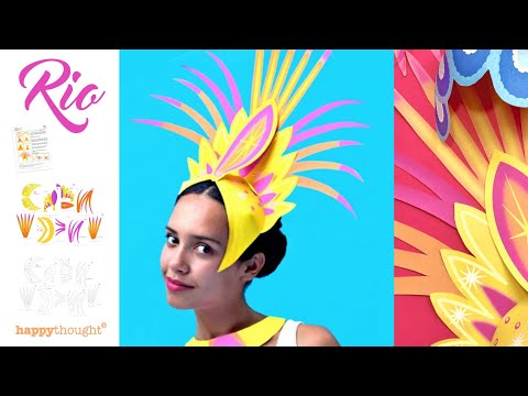 Make a DIY Carnival headdress. Printable DIY &rsquo;Rio&rsquo; carnival crown templates by Happythought