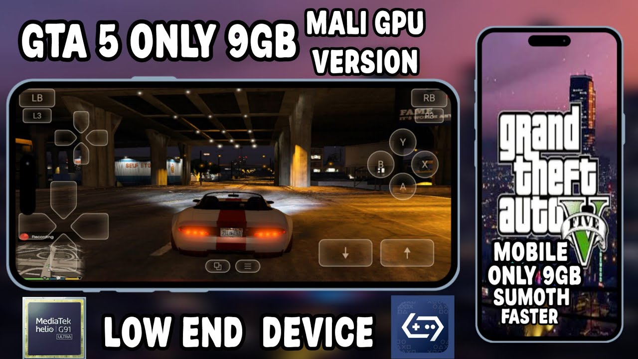 😱 Gta 5 just 9gb Mali GPU devices game change version 