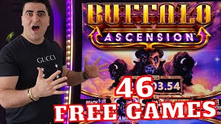 I Won 46 Free Games On High Limit Buffalo Slot Betting MAX screenshot 4