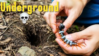 Centipede Pov Underground Colony Exploration Real Micro Camera Footage