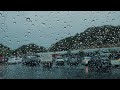 4k  conduire sous la pluie des sons ambiants pour une conduite paisible