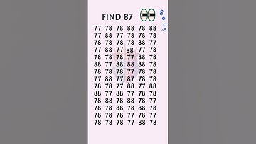 challenge your self to spot 87! in 3 sec? Super Sharp Eyes Can! 🔍👀#brainteasers#iq#shorts