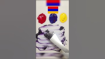 S atisfying Surprising color What color do mixed flags make? #asmrsounds #colormixing #asmr #art