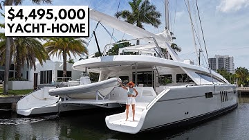 IT WILL SURPRISE U 🤯 2023 Mystique Silhouette 80 SuperCat Sailing Yacht Tour