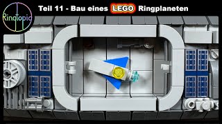 Ringtopia Teil 11: Bau eines Lego Ringplaneten - Space Hangar in der Ring Außenhaut mit Raumschiff