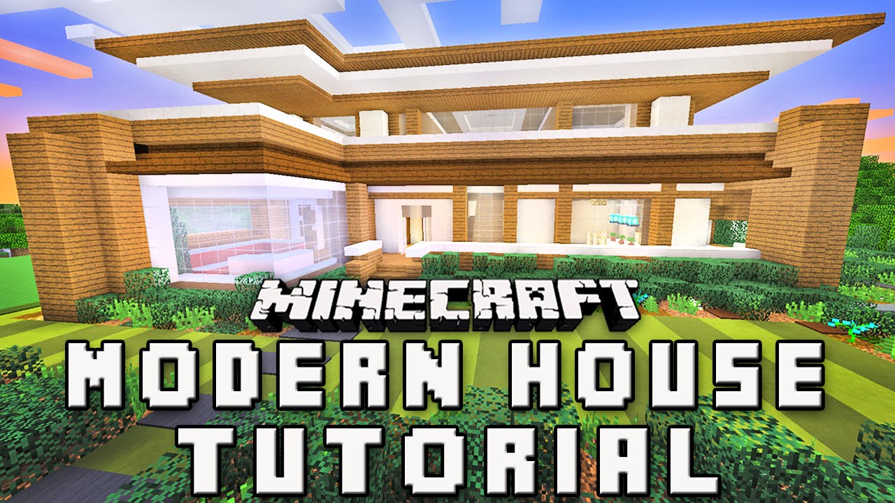 Minecraft Tutorial How To Make A Modern House Part 4 Roof Design