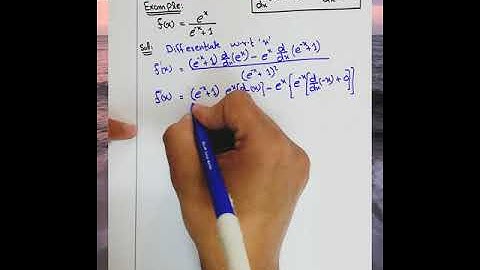 Derivatives of Exponential Function - (Use Quotient Rule)
