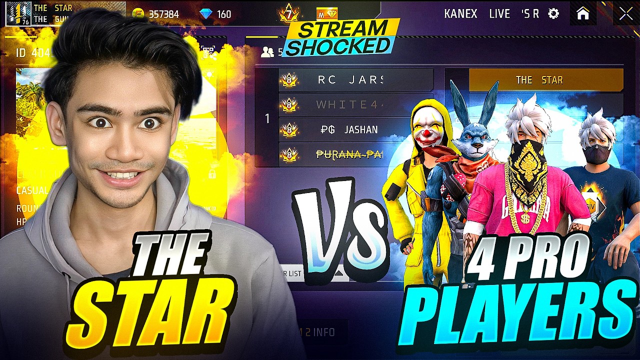 THE STAR VS 4 PRO PLAYERS ON LIVE STREAM || THE STAR
