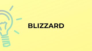 What is the meaning of the word BLIZZARD