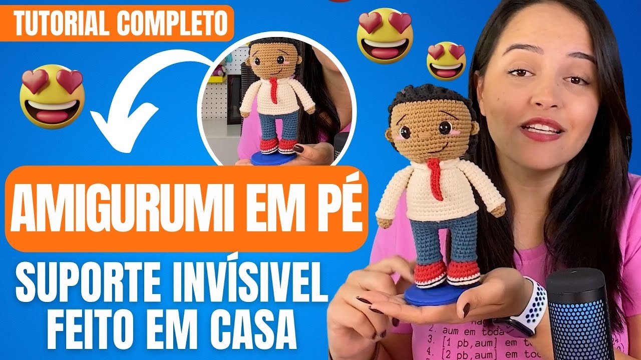 Como deixar o Amigurumi em pé | Suporte invisível perfeito para vender em feiras ou dar de brinde