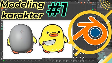 Modeling BEBEK dari gambar 2 dimensi - PART 1 - tubuh - tutorial blender membuat karakter