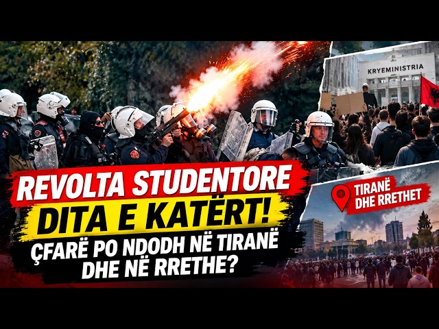 🔴Revolta studentore në ditën e katërt: Çfarë po ndodh në Tiranë dhe në rrethe