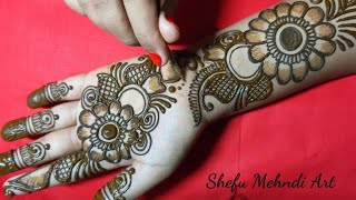 Floral arabic mehndi designs for front hands | simple arabic mehndi designs