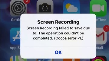 Screen Recording Failed to Save due to Cocoa error -1 on iPhone 7,7 plus,8,8 puls,X, XR and XS Max i