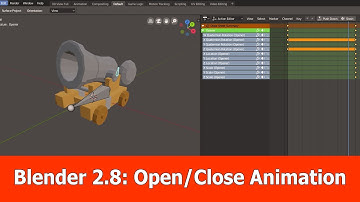 Blender 2.8 Low Poly Open / Close Animation
