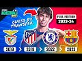 GUESS THE PLAYER BY THEIR TRANSFERS - SEASON 2023/2024 | TFQ QUIZ FOOTBALL 2023