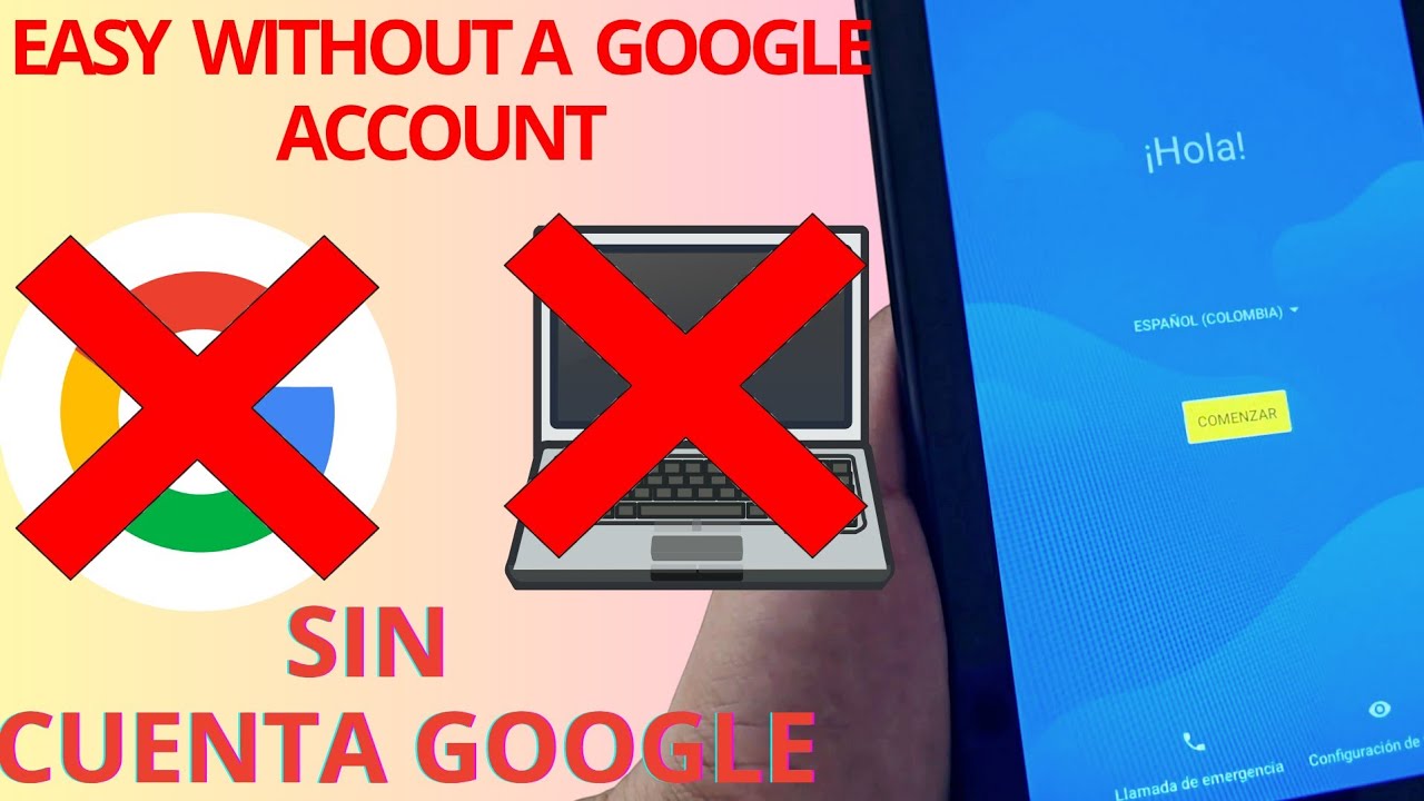 Eliminar cualquier cuenta Google tablet android 13/12/10/9/8 / Saltar
