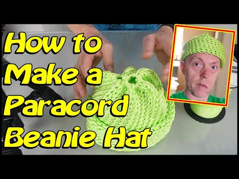 How To Make a Paracord Beanie Hat on a kitting loom - YouTube