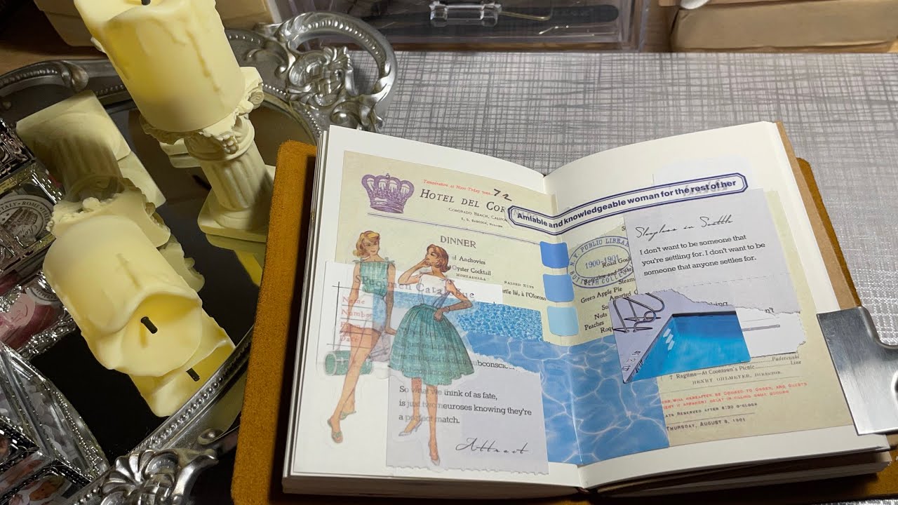 청량한 블루 다꾸🌀 scrapbooking ASMR YouTube