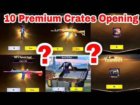 PUBG Mobile 10 Premium Crates Coupon Opening || I got Legendary items ? By Infinity Gaming