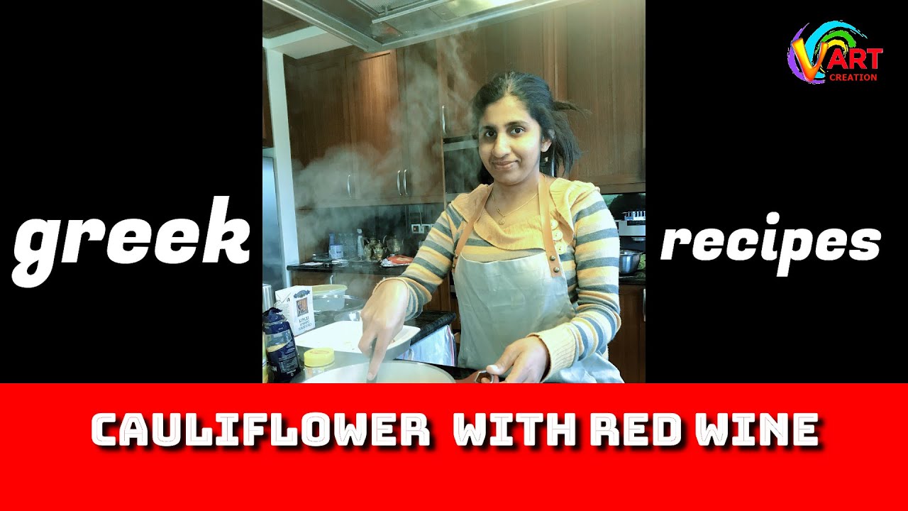 Cauliflower with red wine (Greek Recipes) YouTube