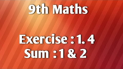 9th Maths - Exercise : 1.4 - sum : 1 & 2 in Chapter 1 Set Language @JRMaths517