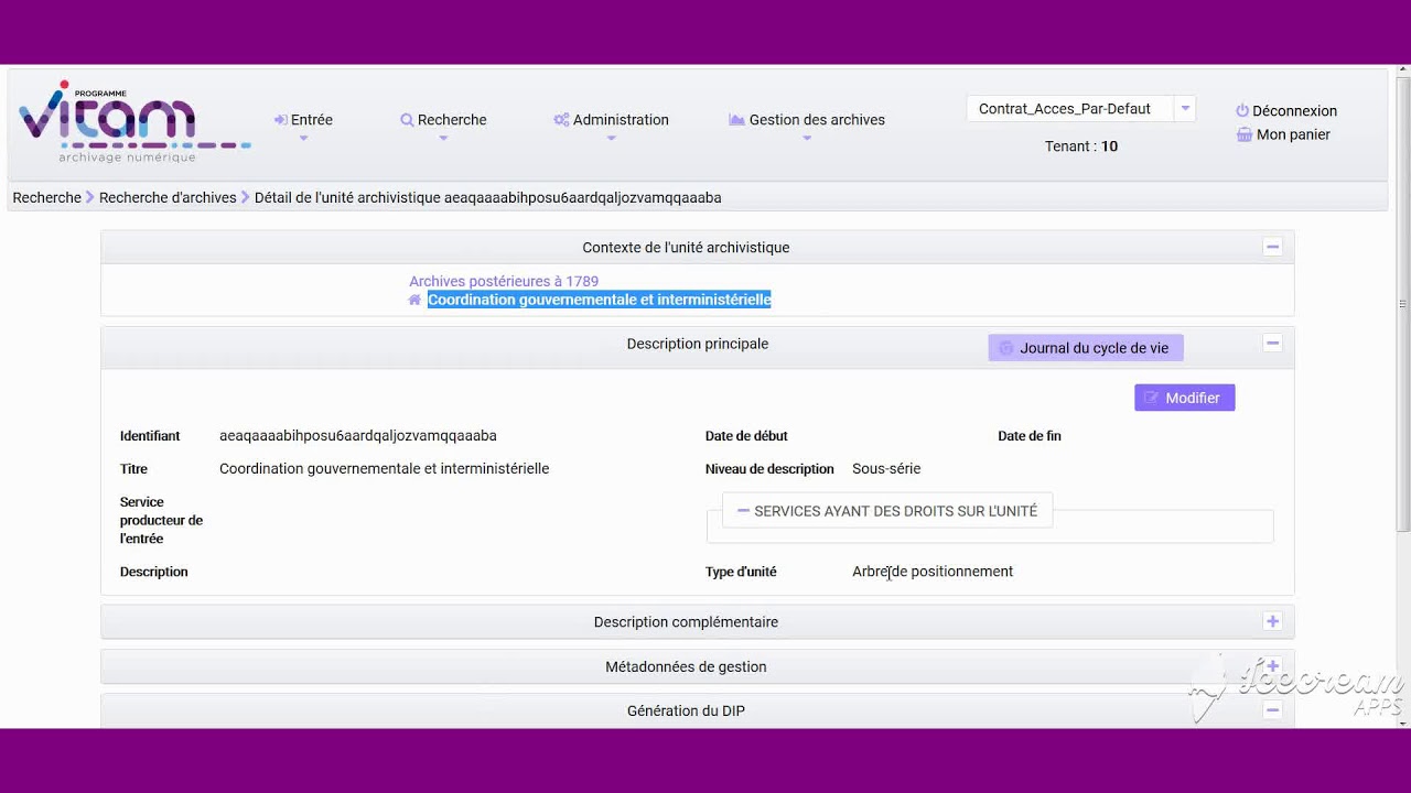 Démonstration 4 : Rattachement