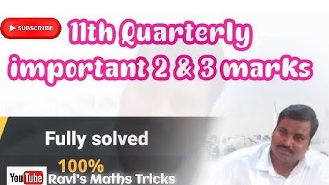 11th standard maths Important 2,3 marks | #tnmaths | #quarterlyexam2022 @ravismathssolutions