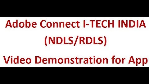 Video Demonstration for logging into Adobe Connect I-TECH INDIA (NDLS/RDLS) by Pravin Singh