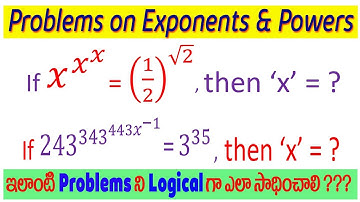Complex problems on Exponents and powers I Important problems asked in previous Competitive Exams