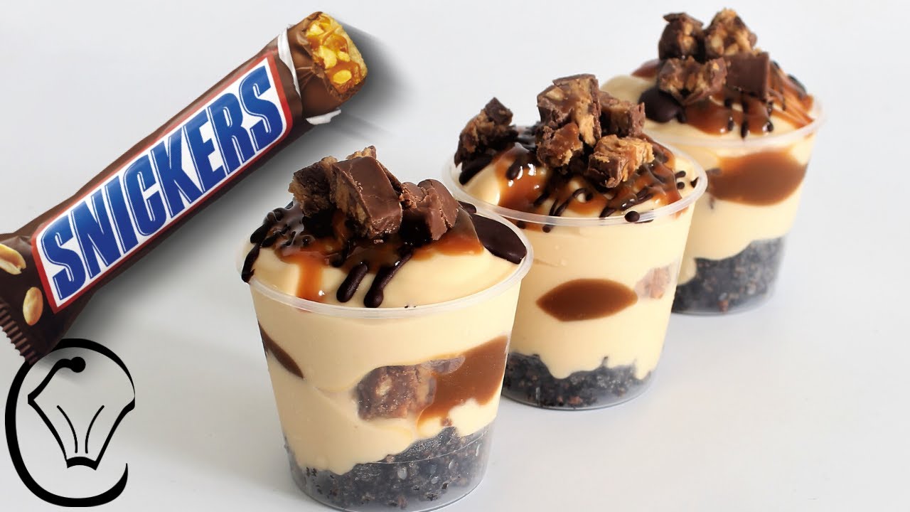 Mini Snickers Cheesecake Dessert Cups Very Easy Make 2 Days Ahead ...